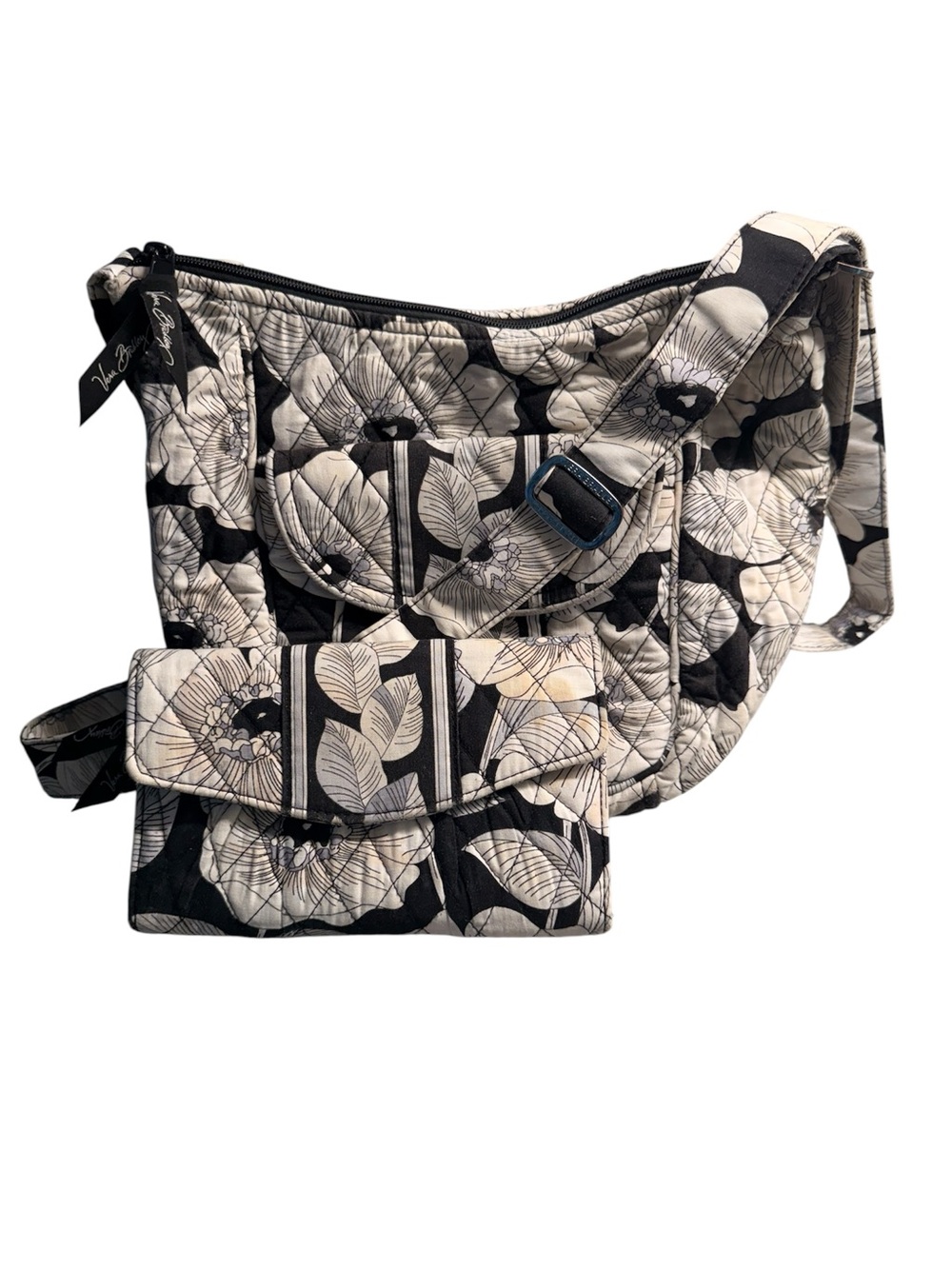 Vera Bradley Crossbody Bag and Wallet Matching Set Camellia Clara Floral Retired